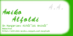 aniko alfoldi business card